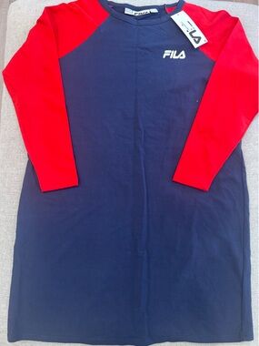 Fila Navy Tee with Red Accent